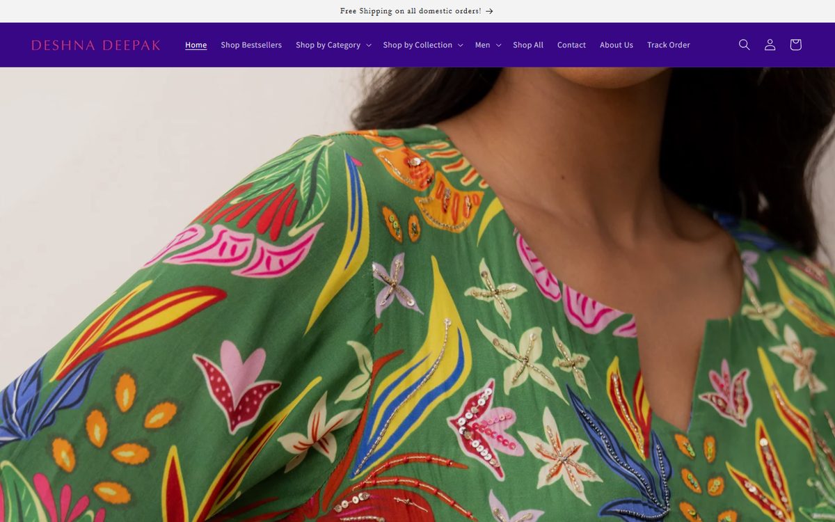 Deshna Deepak website screenshot