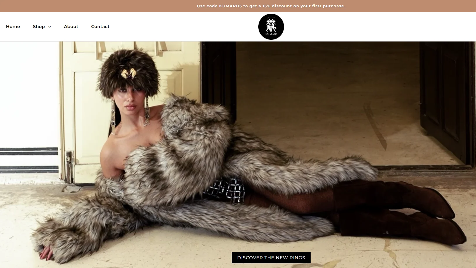 The World of Kumari website homepage
