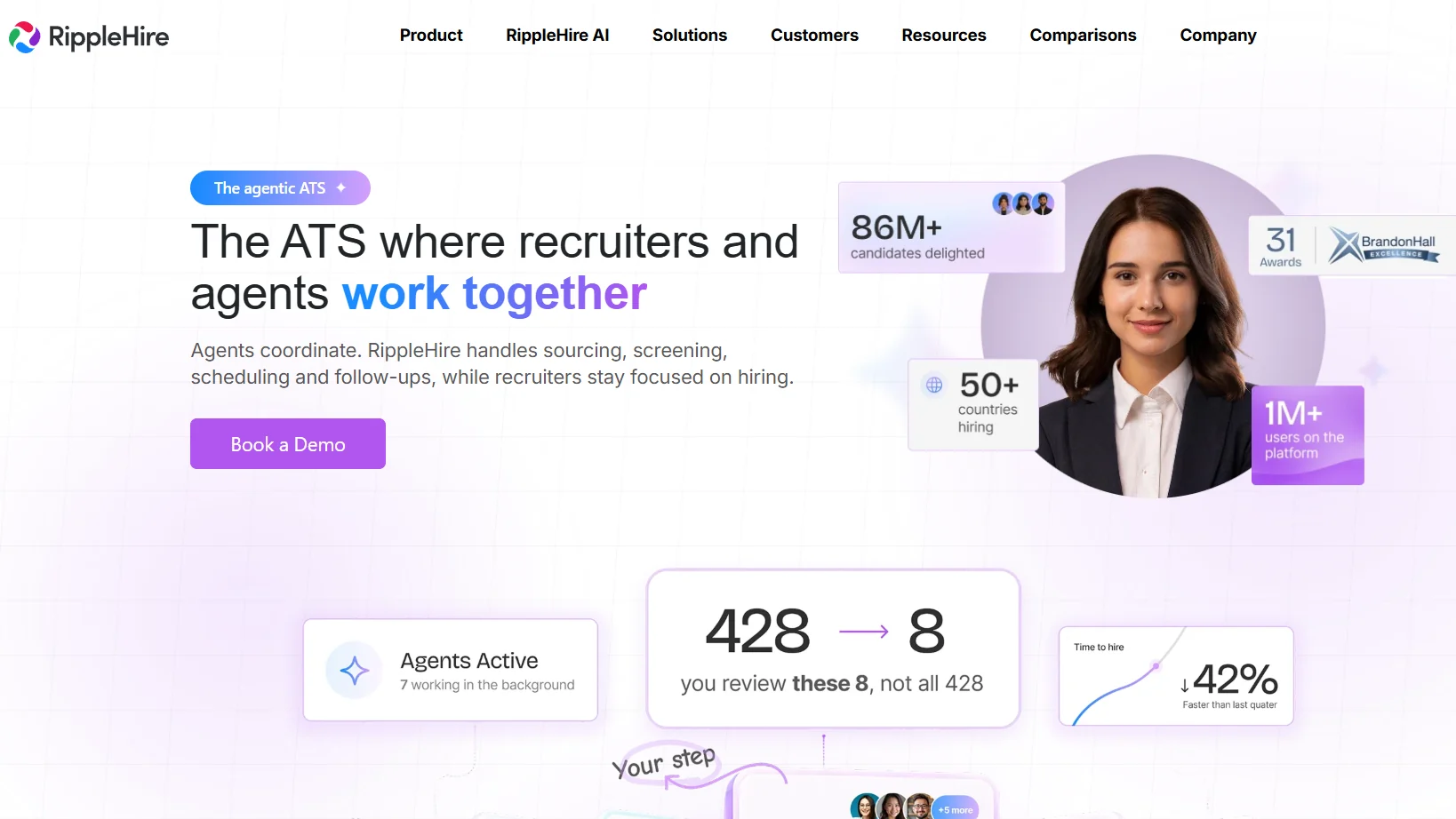 RippleHire website homepage
